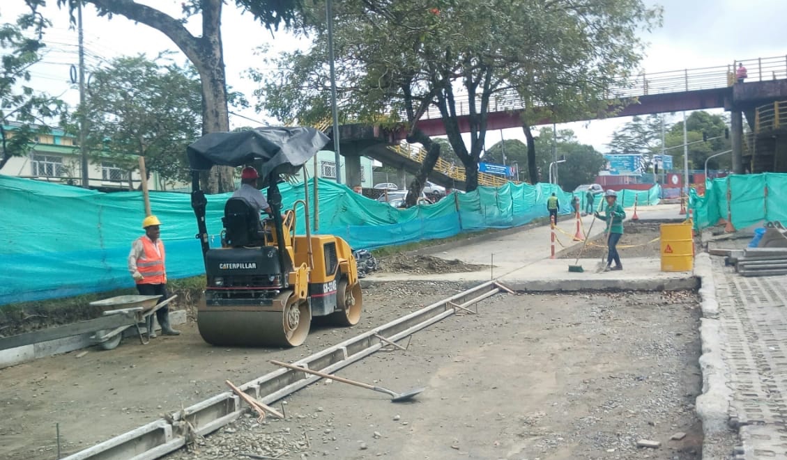 30 de avance de obra Cra 19 entre calles 5N y 10N Calzada Sur Norte Fase 4